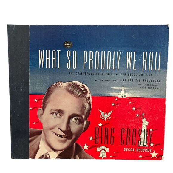 BING CROSBY - What So Proudly We Hail - 1946 78 RPM ALBUM Decca - Picture 1 of 6